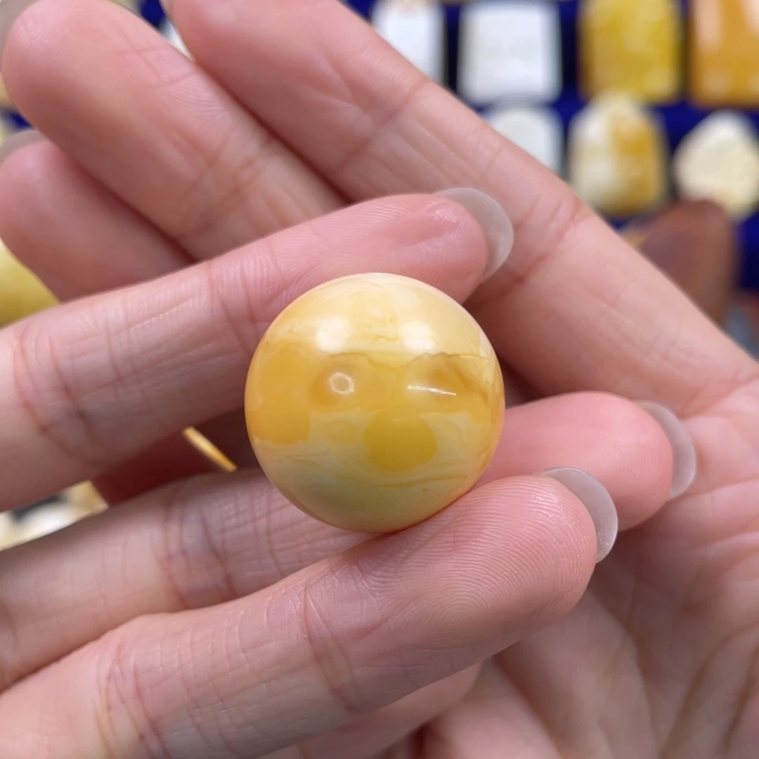蜜蜡裸石未镶嵌琥珀蜜蜡珠子卡22.1mm
