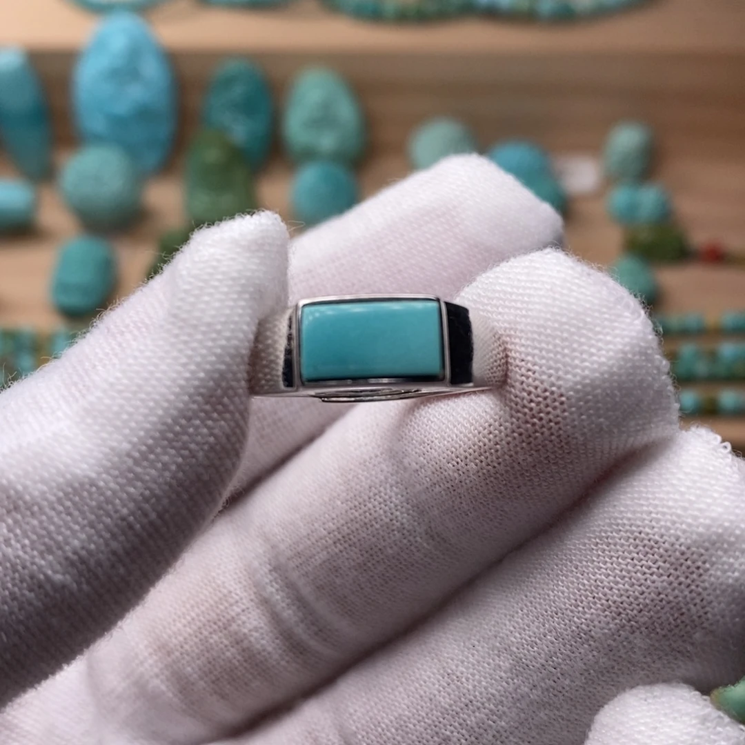 绿松石银S925镶嵌挂件