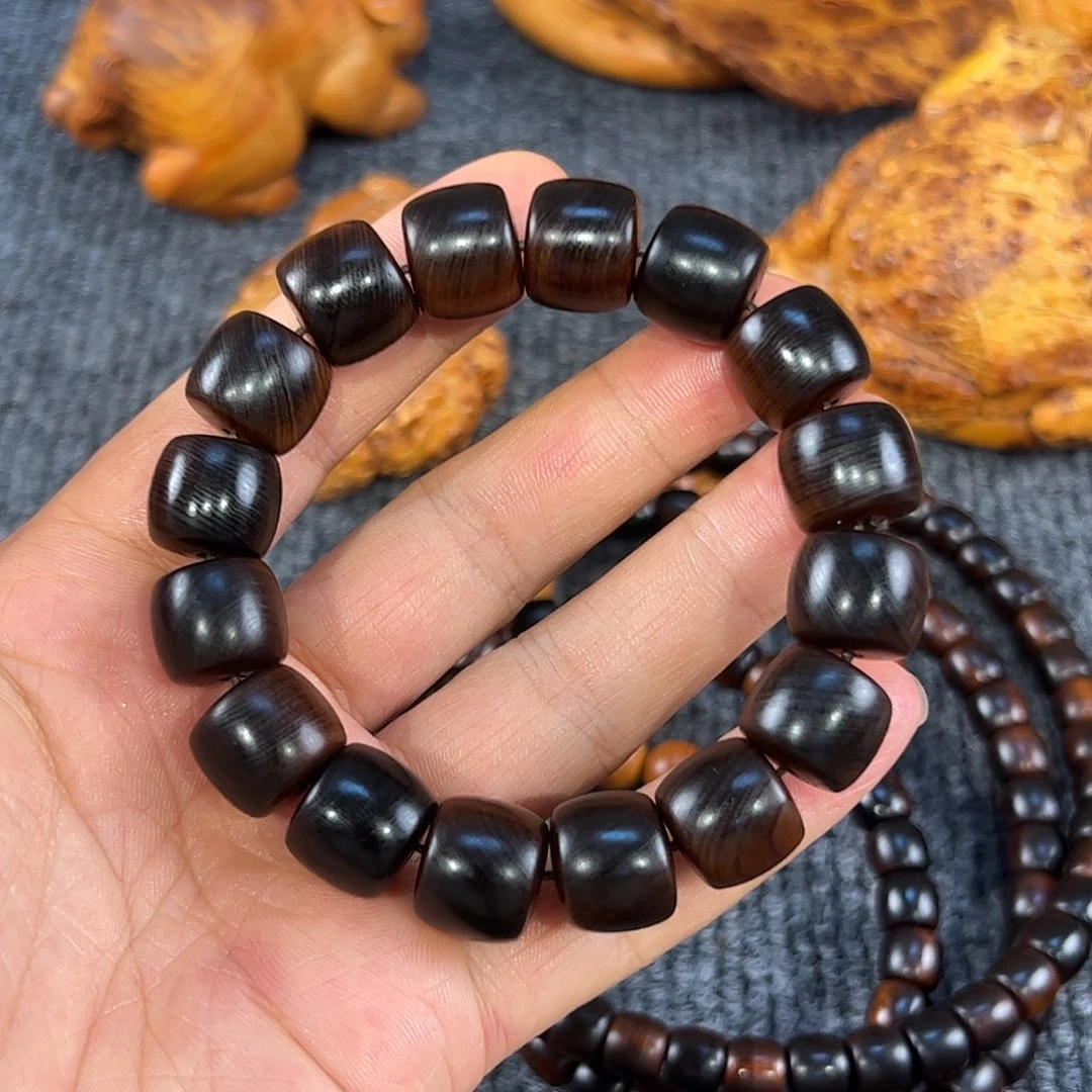 柏木太行崖柏黑金黑金料15国工圆珠