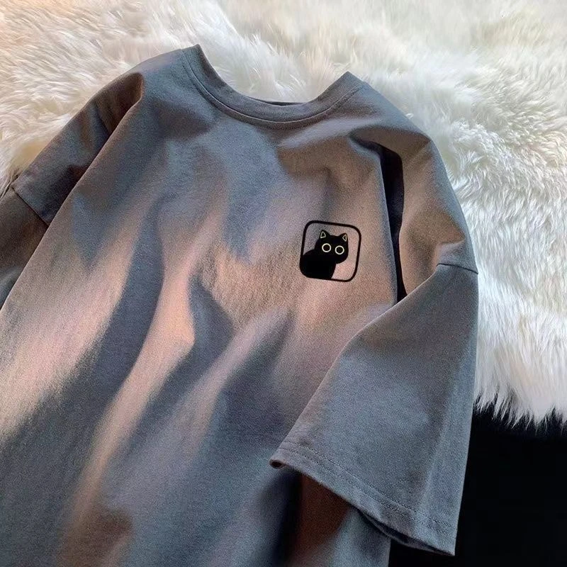 源头短袖t恤男装夏季宽松卡通美式印花潮牌学生半袖上衣服t恤