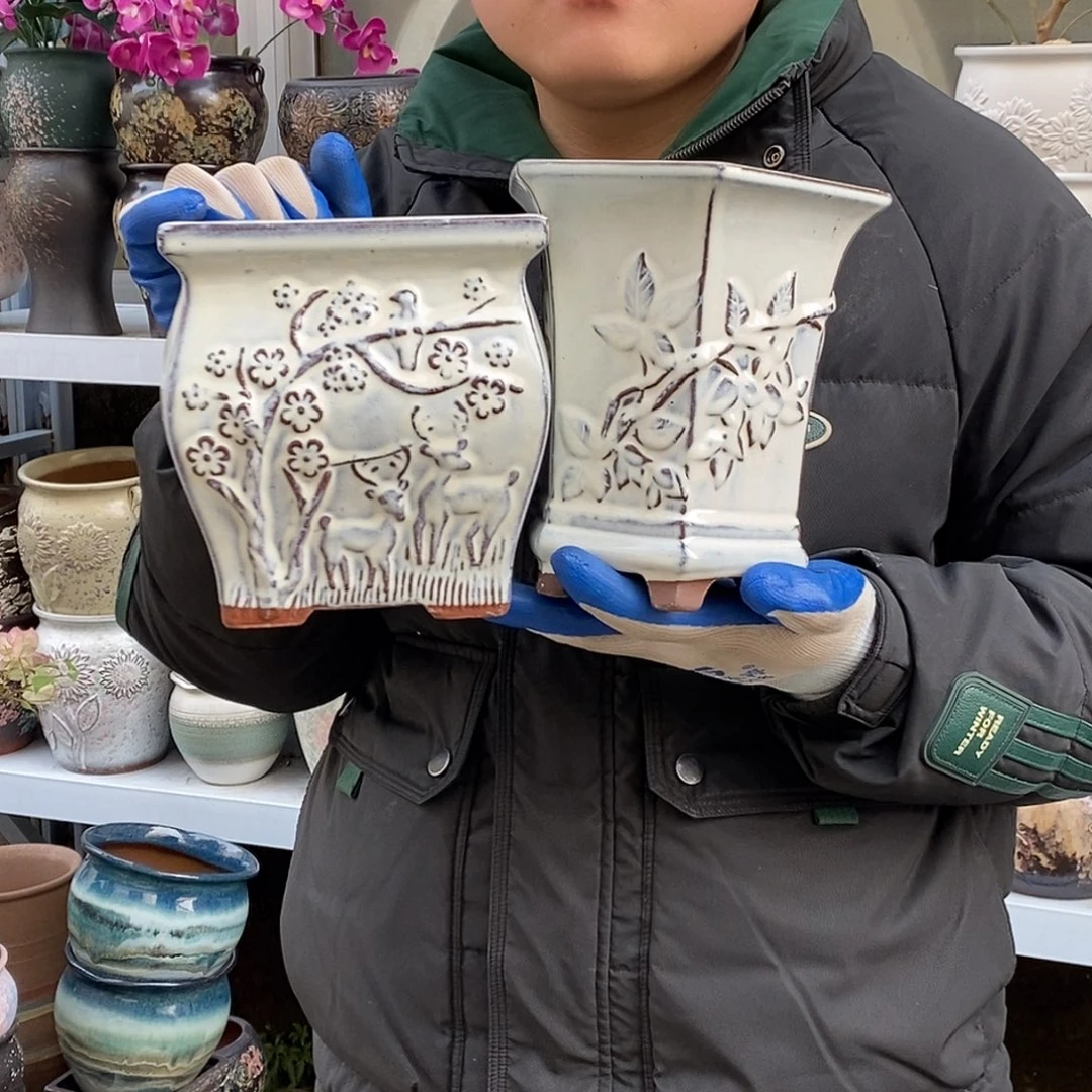 紫砂花盆口17高20福利