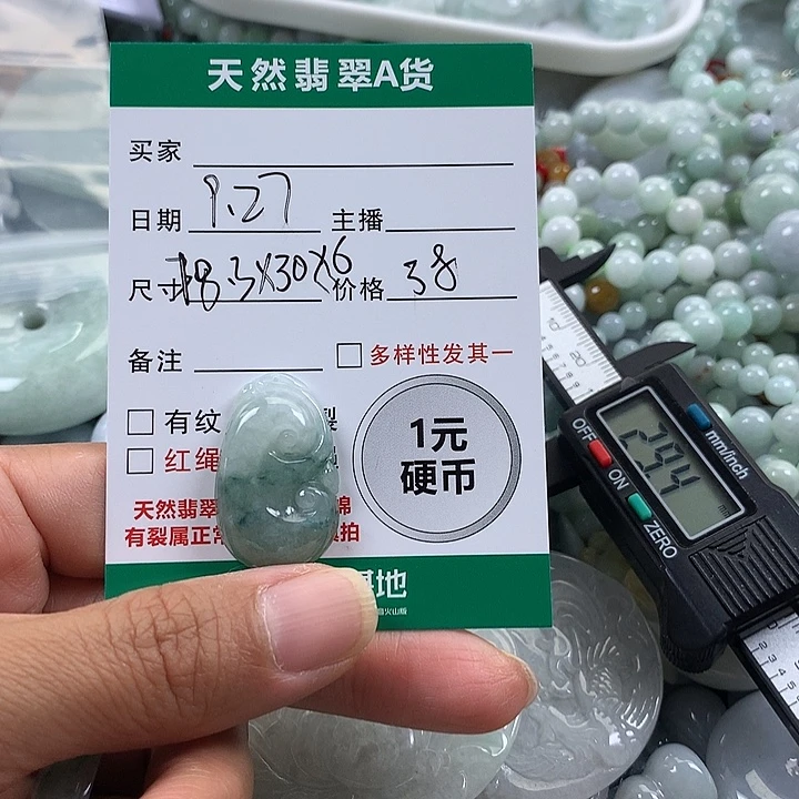 翡翠未镶嵌吊坠(不含链)