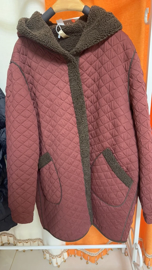 两面加绒大外套红