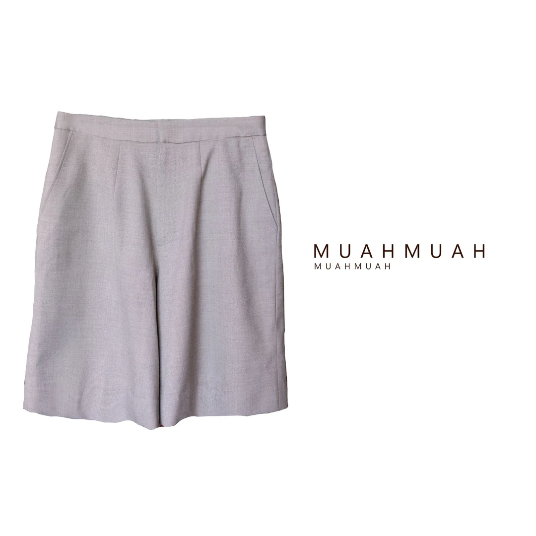 [AZDM]纯毛灰色短裤