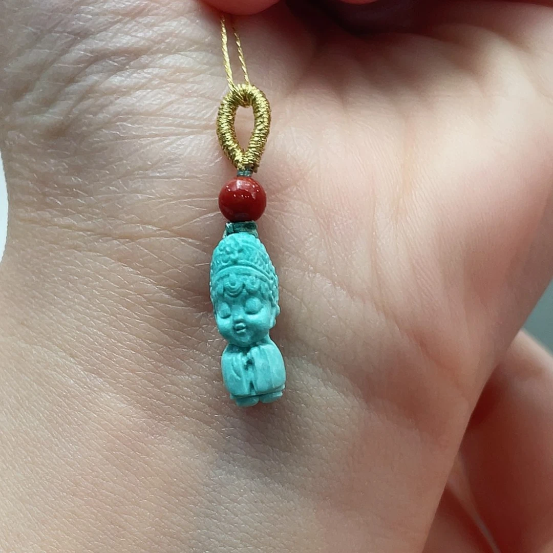 绿松石颈饰18K金镶嵌