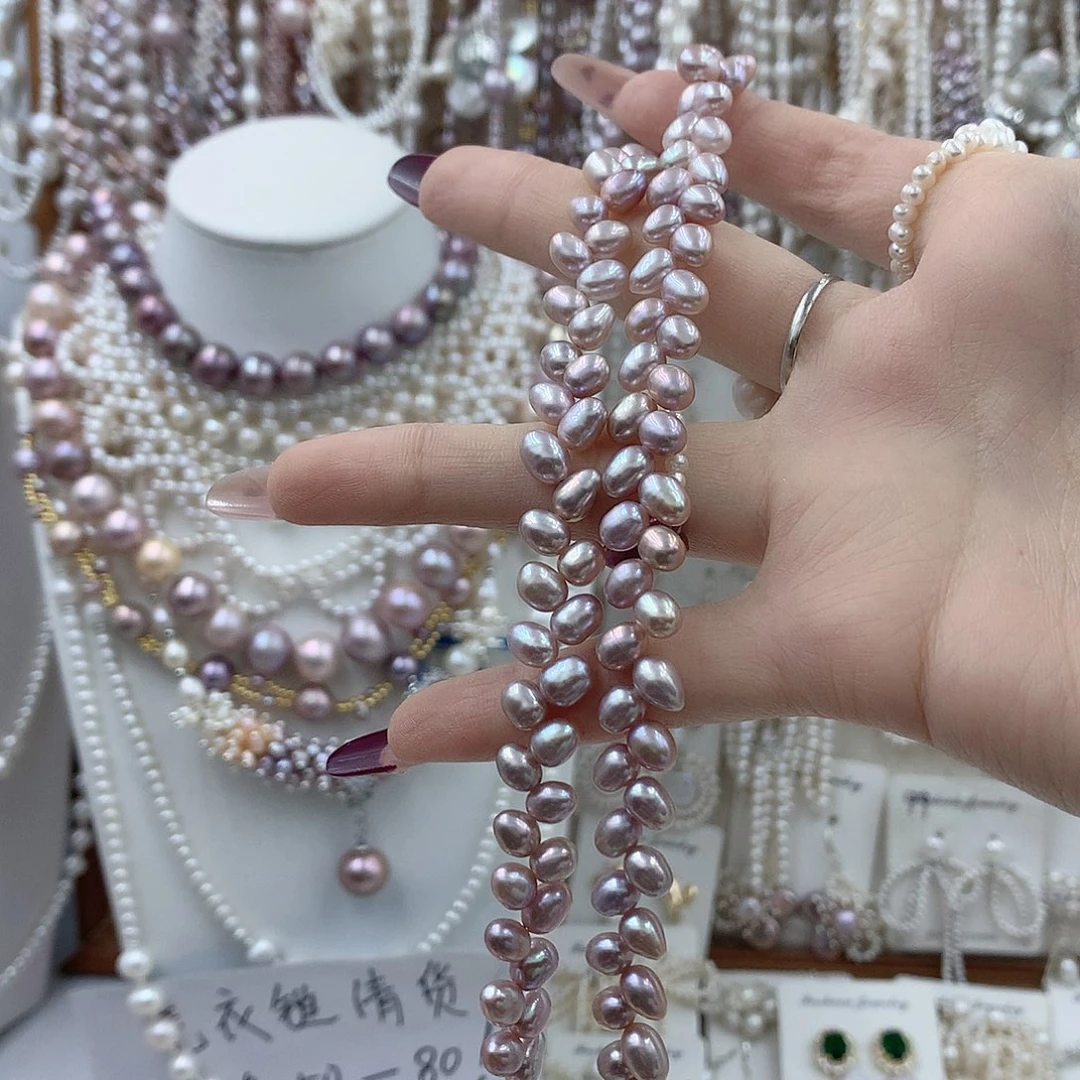 津***娜淡水珍珠耳饰银S925镶嵌