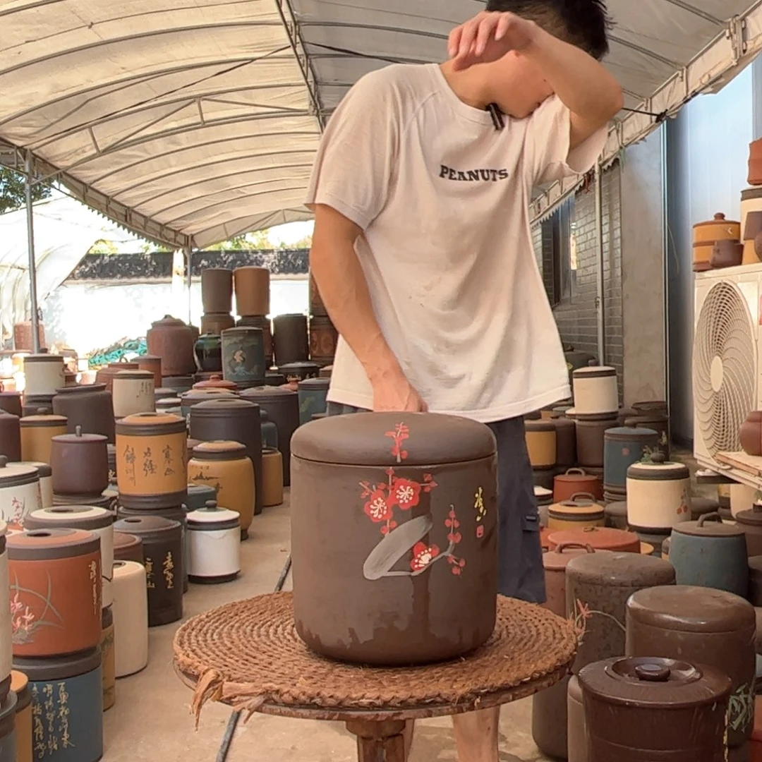 紫砂茶叶罐8饼茶叶罐