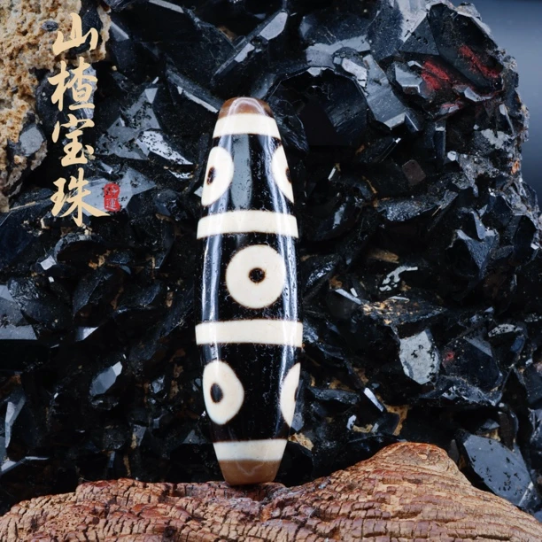 R0088正宗台湾任晓攀行运三界玛瑙九眼天珠单珠项链锁骨链配饰男