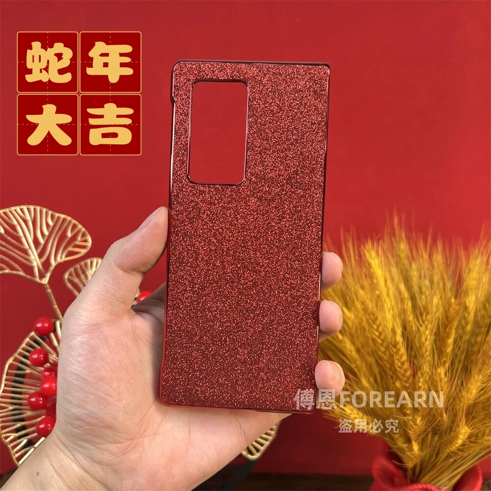 适用于新年喜庆蛇年华为matex2手机壳x2女红色典藏版新款潮牌闪钻