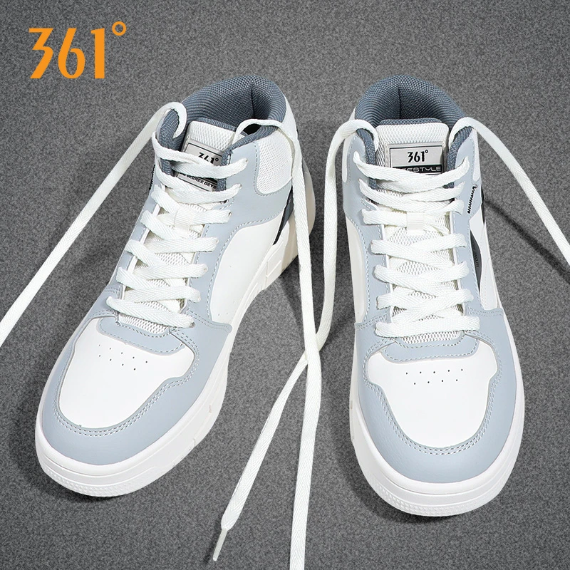 361°板鞋男正品高帮男鞋秋冬季潮流百搭休闲鞋耐磨平底运动鞋子男