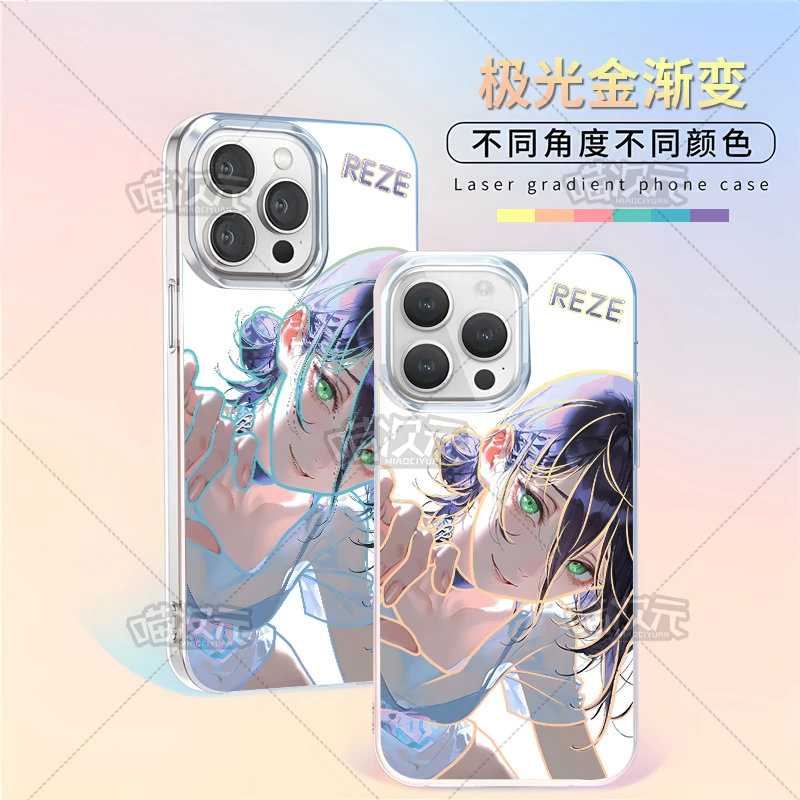 新品蕾塞适用苹果华为vivo一加oppoiPhone小米二次元极光金手机壳