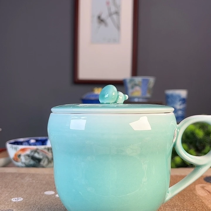 摆件景德镇陶瓷茶杯多人