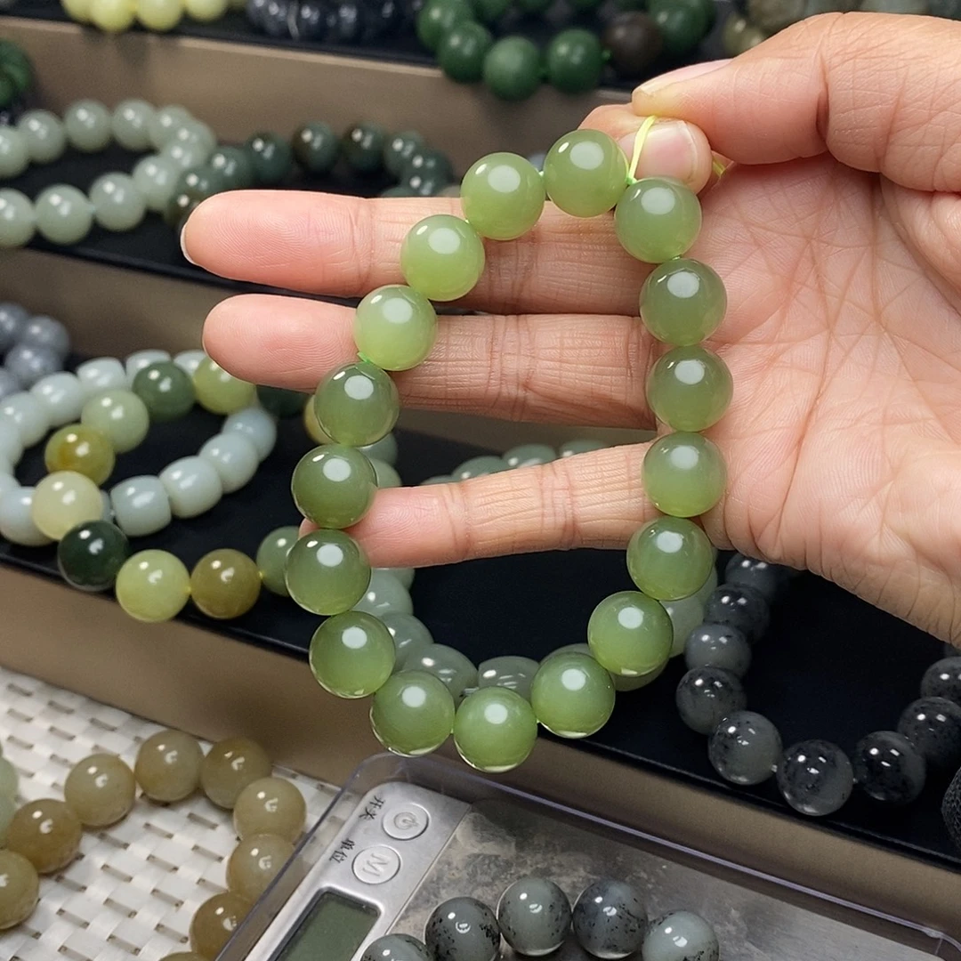 和田玉未镶嵌手链卡12