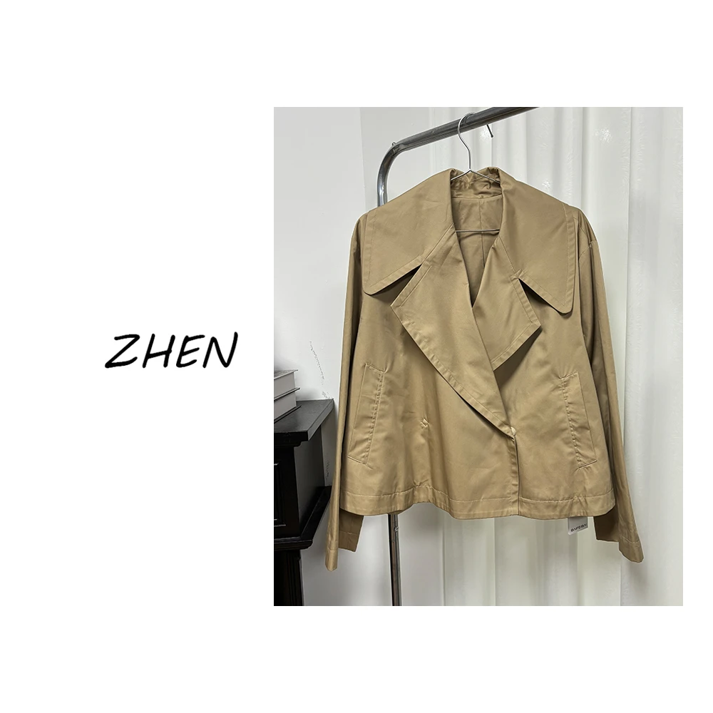 【ZHEN】K0924 2025新款气质休闲时尚显瘦百搭风衣女