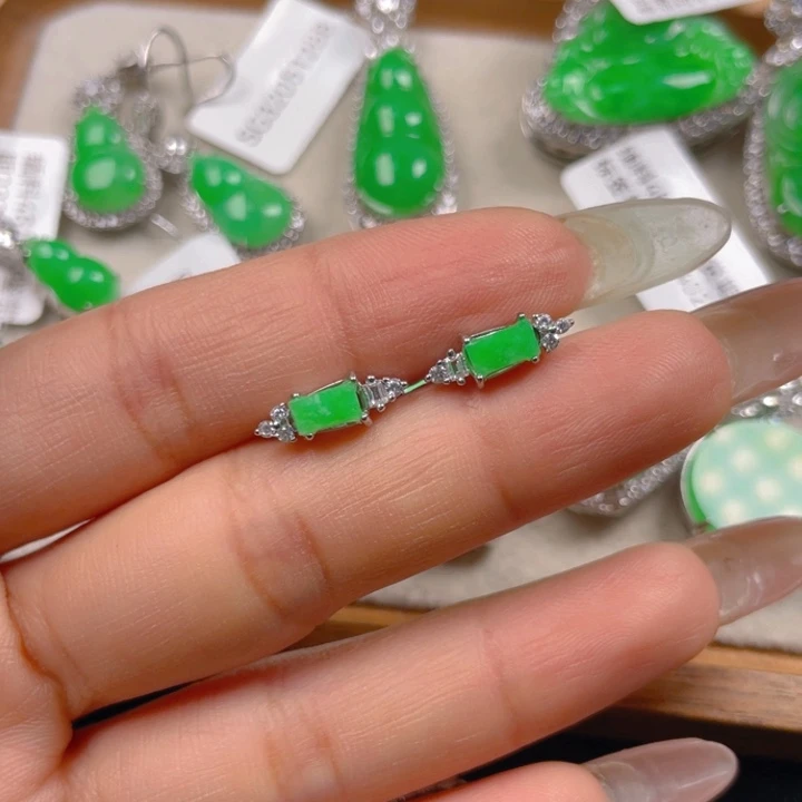 翡翠银S925镶嵌吊坠(不含链)