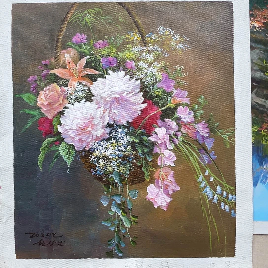 照***彩油画朝鲜艺术家油画作品