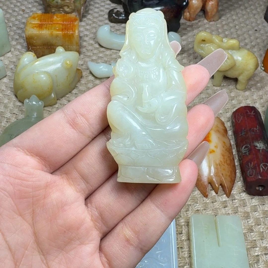 白玉菩提吊坠挂件
