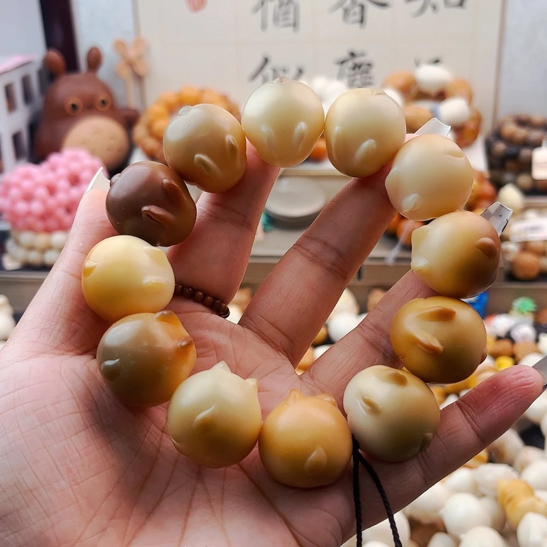 菩提根/象牙果手串菩提兔子微瑕七折不退换