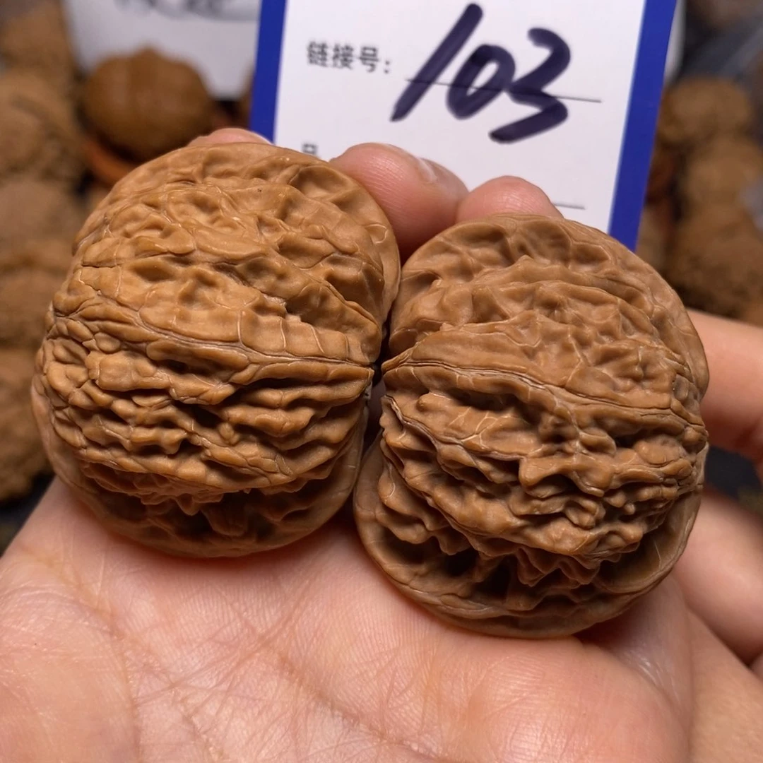 文玩核桃把件磨盘全品43。 103