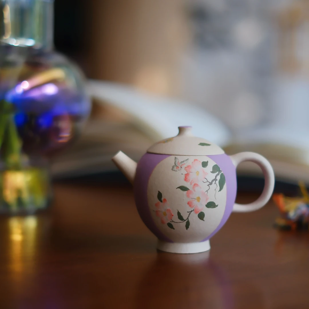 大碗茶器【怀香 紫韵花茗】宜兴紫砂壶原矿手制精工家用泡茶壶150c