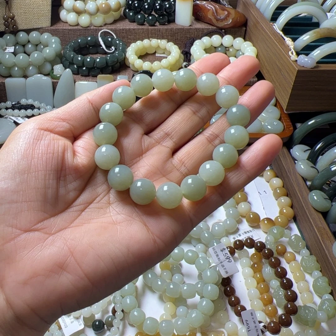 和田玉未镶嵌手链