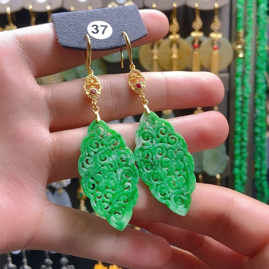 翡翠未镶嵌耳饰翡翠