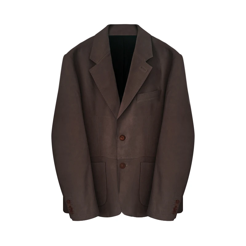 JU 男士羊皮反绒皮西装夹克4C8318C-2 -YP