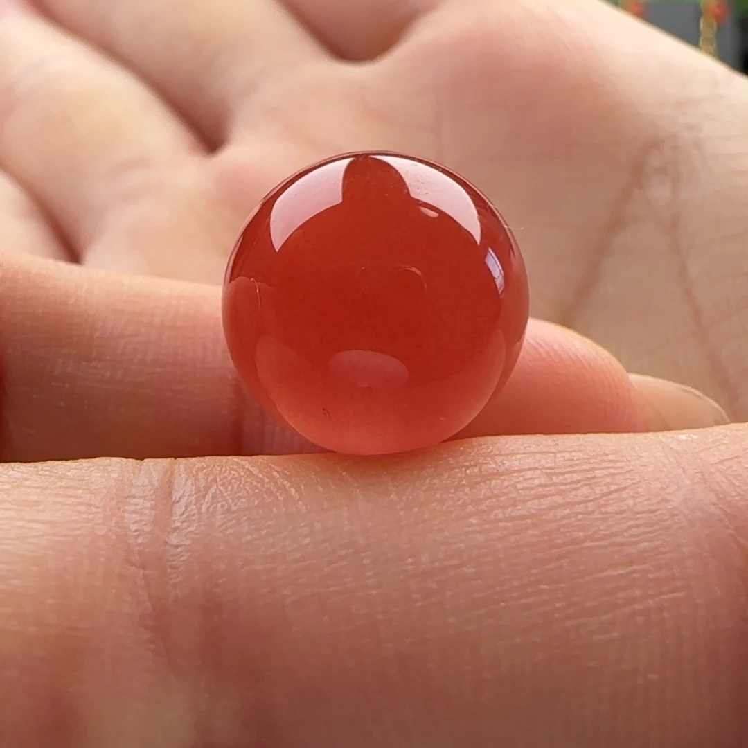 南红玛瑙未镶嵌圆珠13有水线