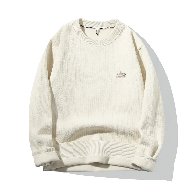 男士加绒加厚刺绣外穿打底卫衣