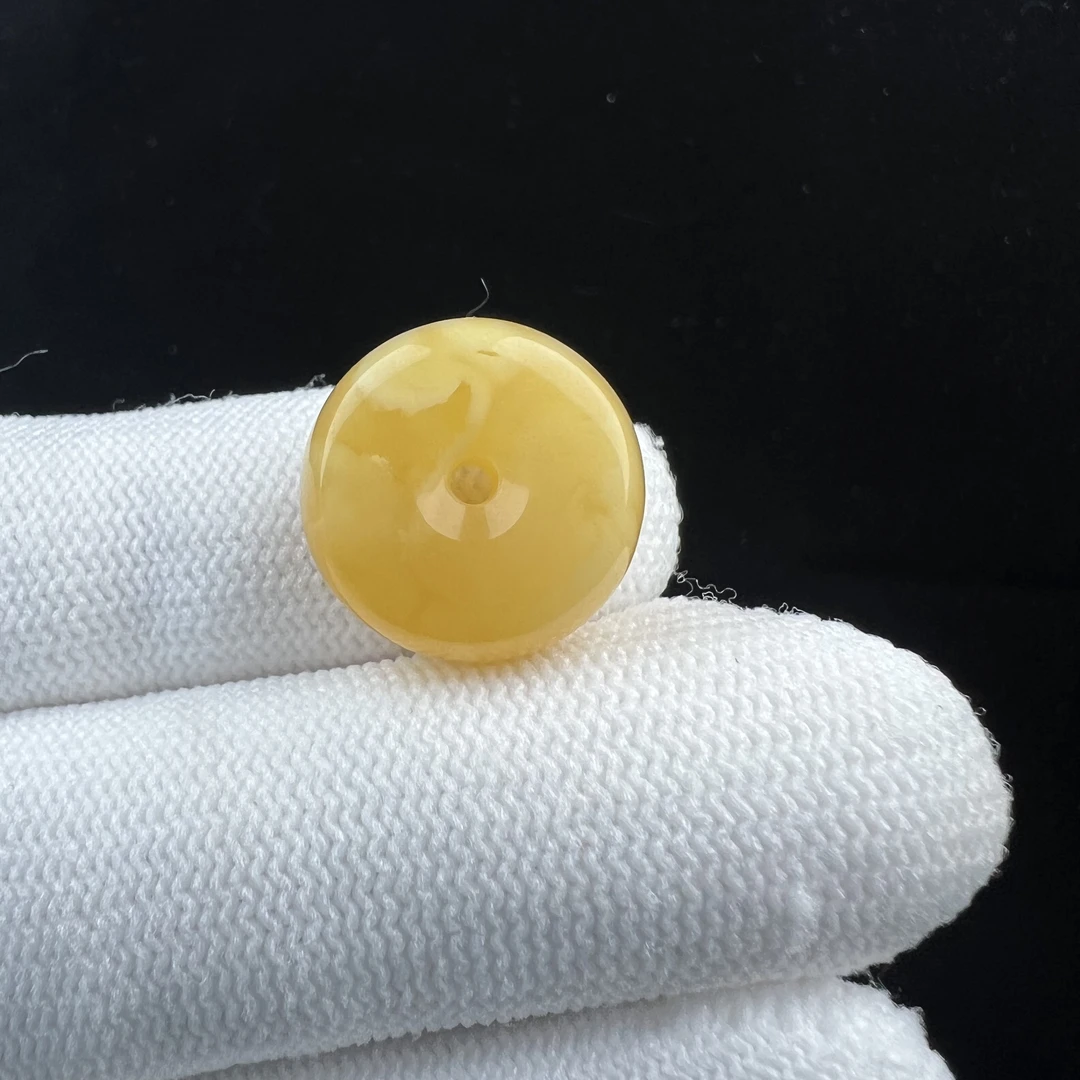 M3270天然蜜蜡墩子17.4*8.5mm支持复检 假一罚四