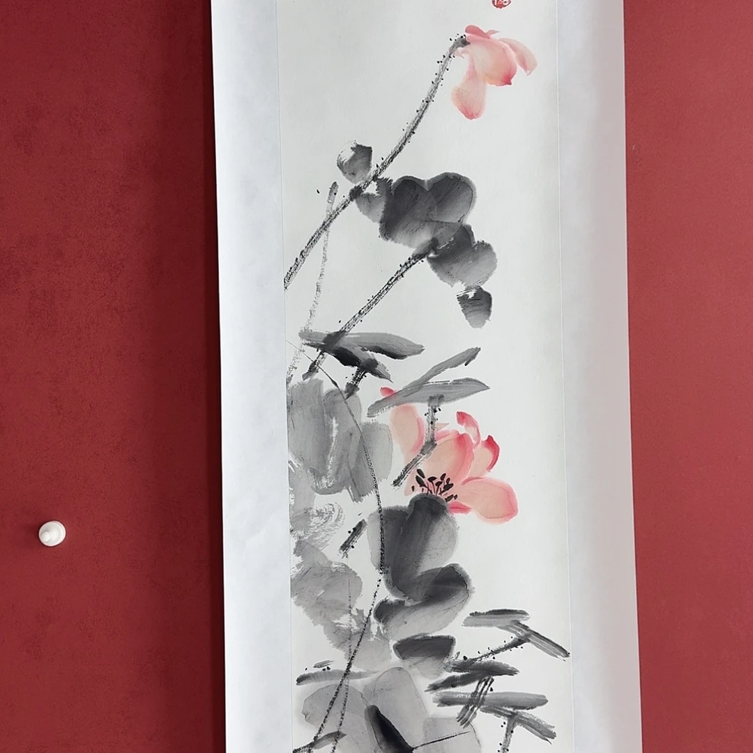 国画国画作品四尺对开