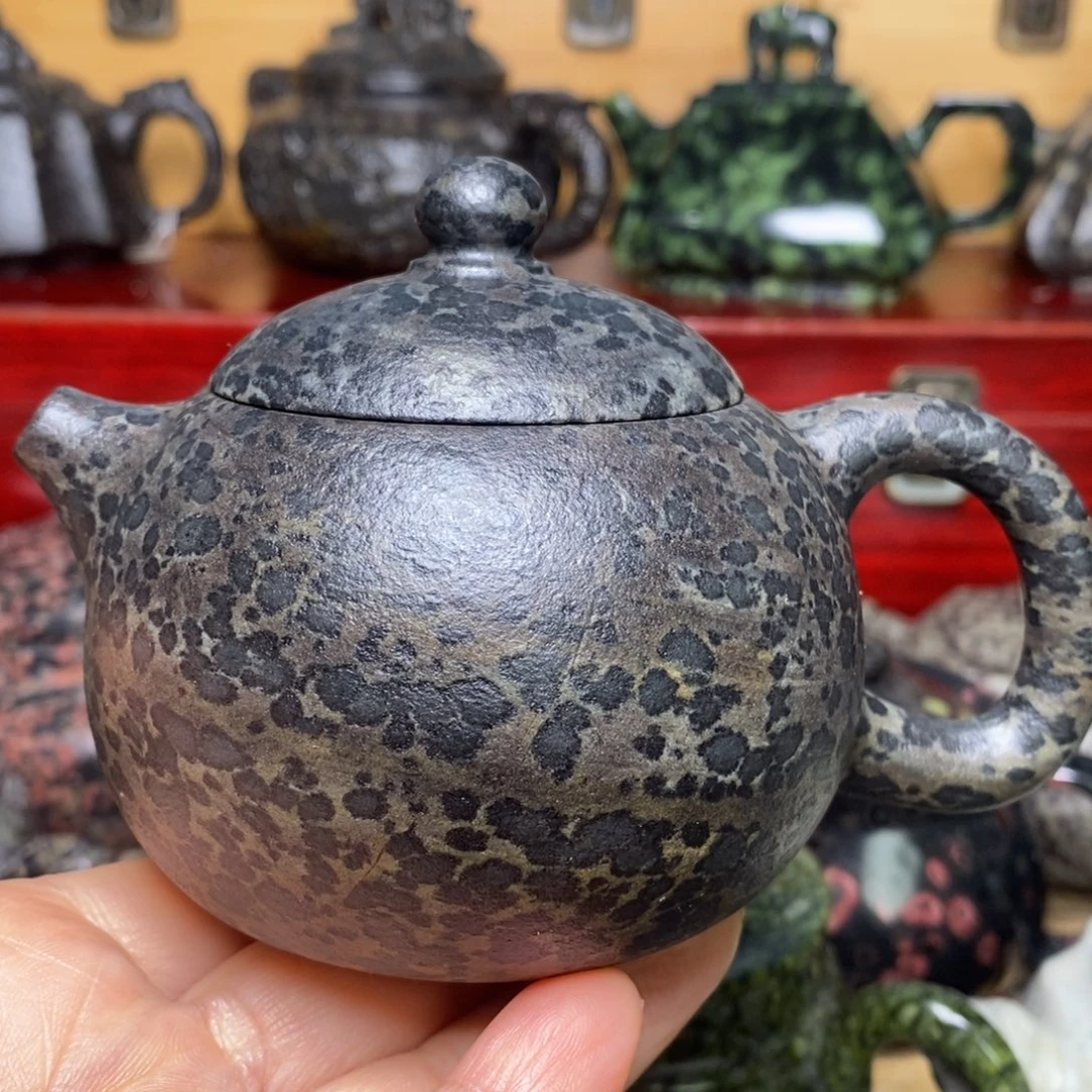 冰碛岩豹纹西施壶210cc