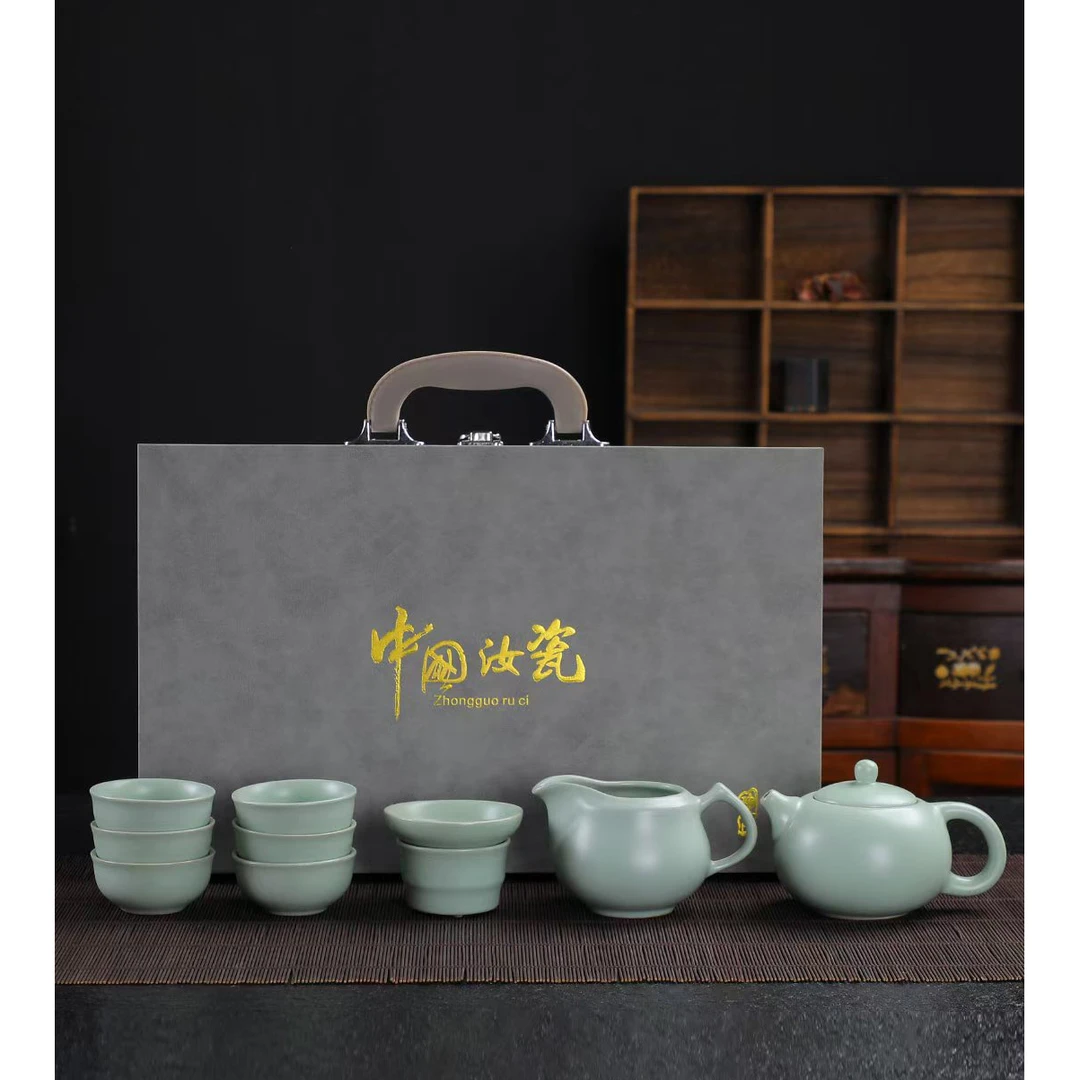 【瑞香】高档德化汝瓷茶具套装无茶叶大红袍