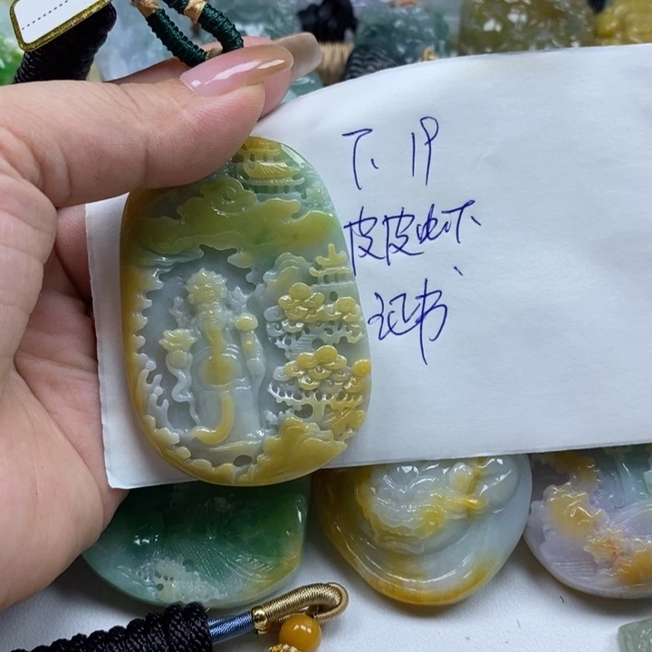 可***乐翡翠未镶嵌颈饰天然a货翡翠