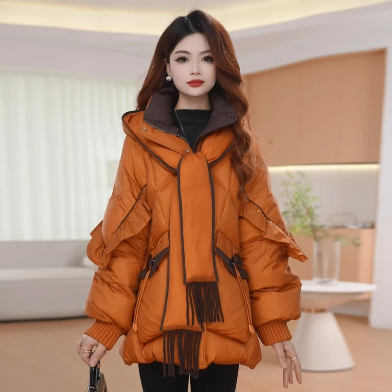 【羽绒服】冬季白鸭绒羽绒服百搭新款时尚气质休闲保暖外套羽绒服