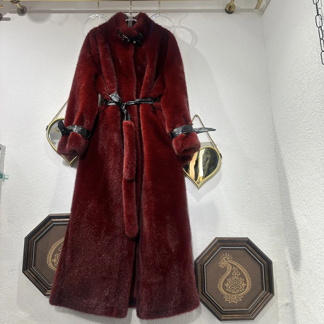 人造皮草 333人造皮草长款厚款毛毛外套法式加厚保暖时尚
