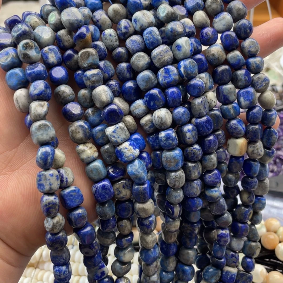 玛瑙/玉髓合金珠宝半成品一条装青金糖豆珠卡8+mm