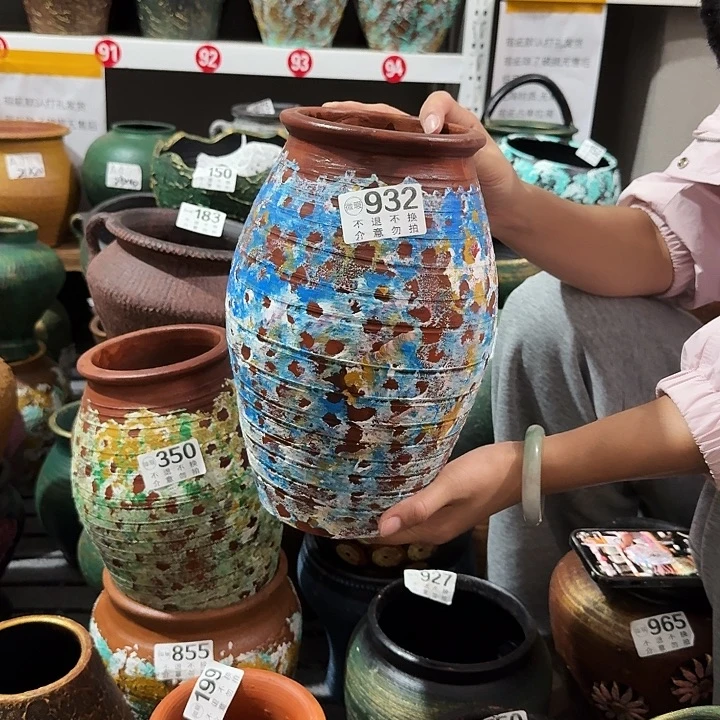 彩绘瓶932高度27口径13