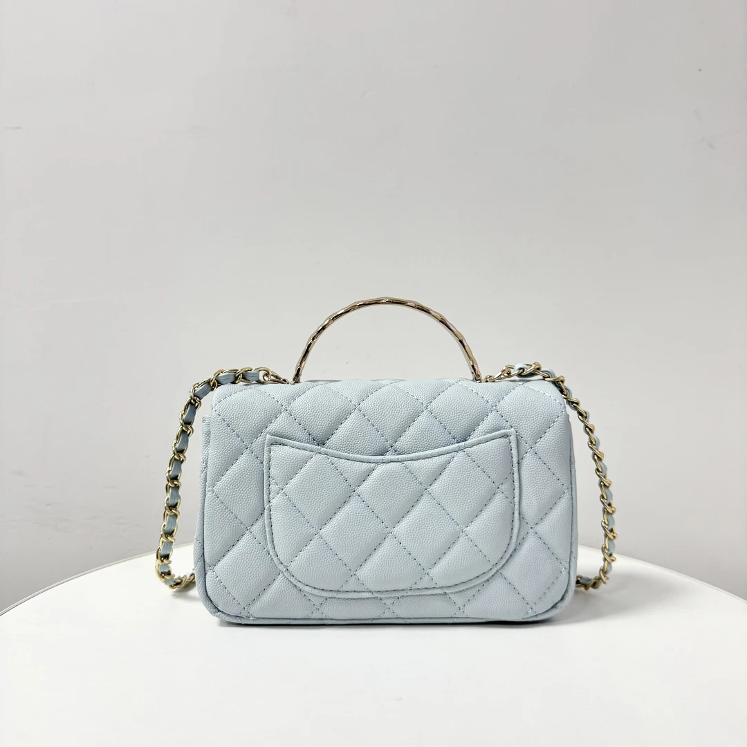 简约清新蓝色优雅时尚手提斜挎包