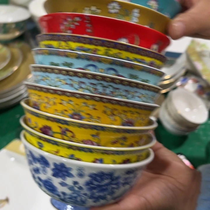 瓷片珐琅彩4.5寸碗十瑕疵