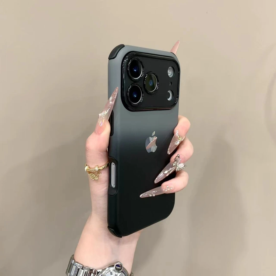 个性四角防摔晕染适用iPhone17手机壳16promax情侣15/14全包磨砂