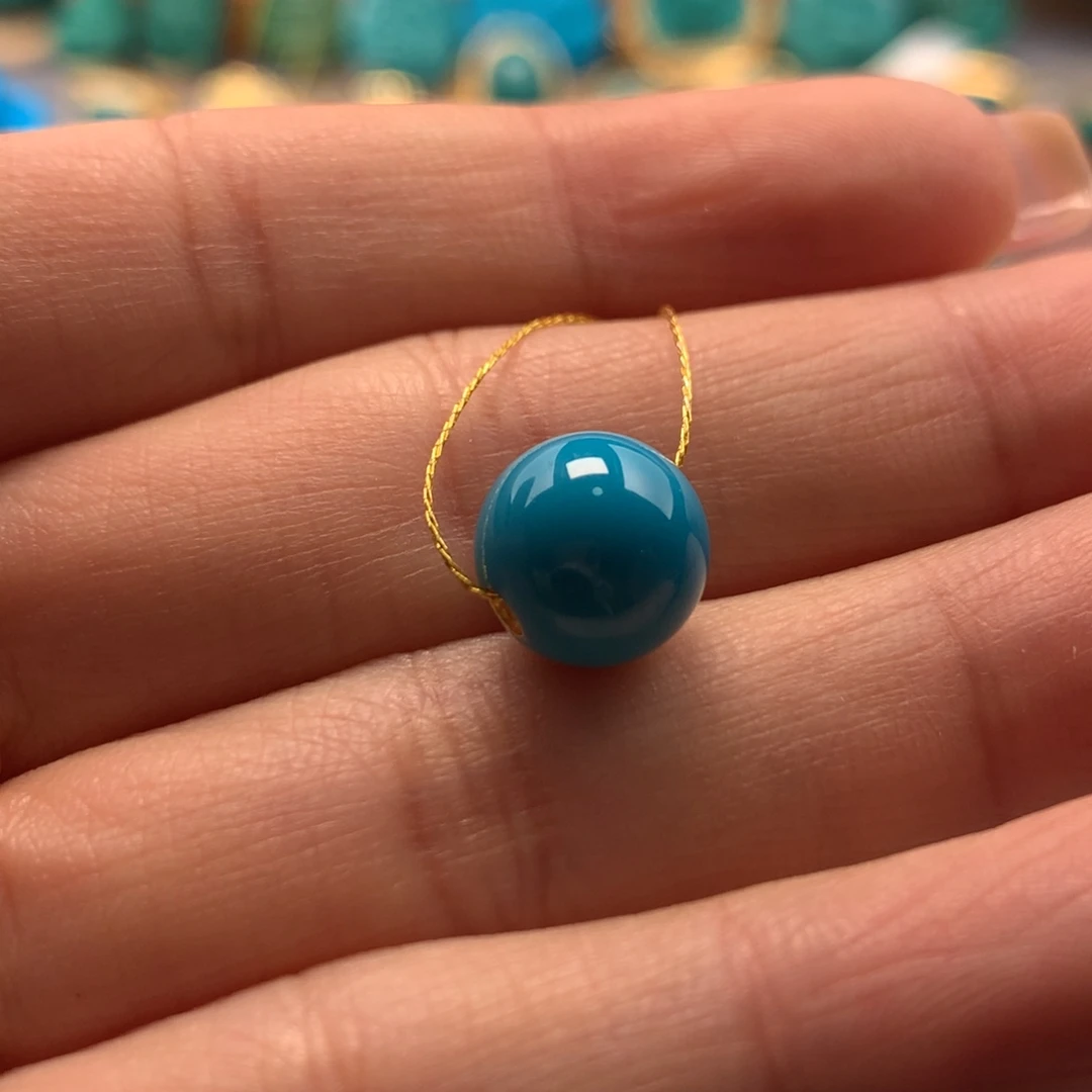 绿松石未镶嵌发饰10mm