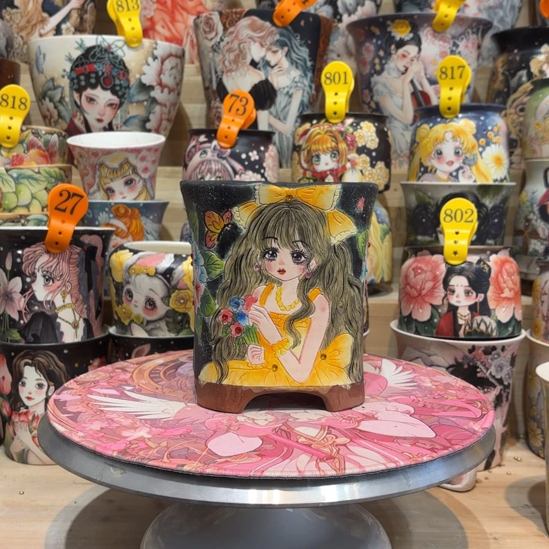 景德镇手绘花盆陶瓷11/14