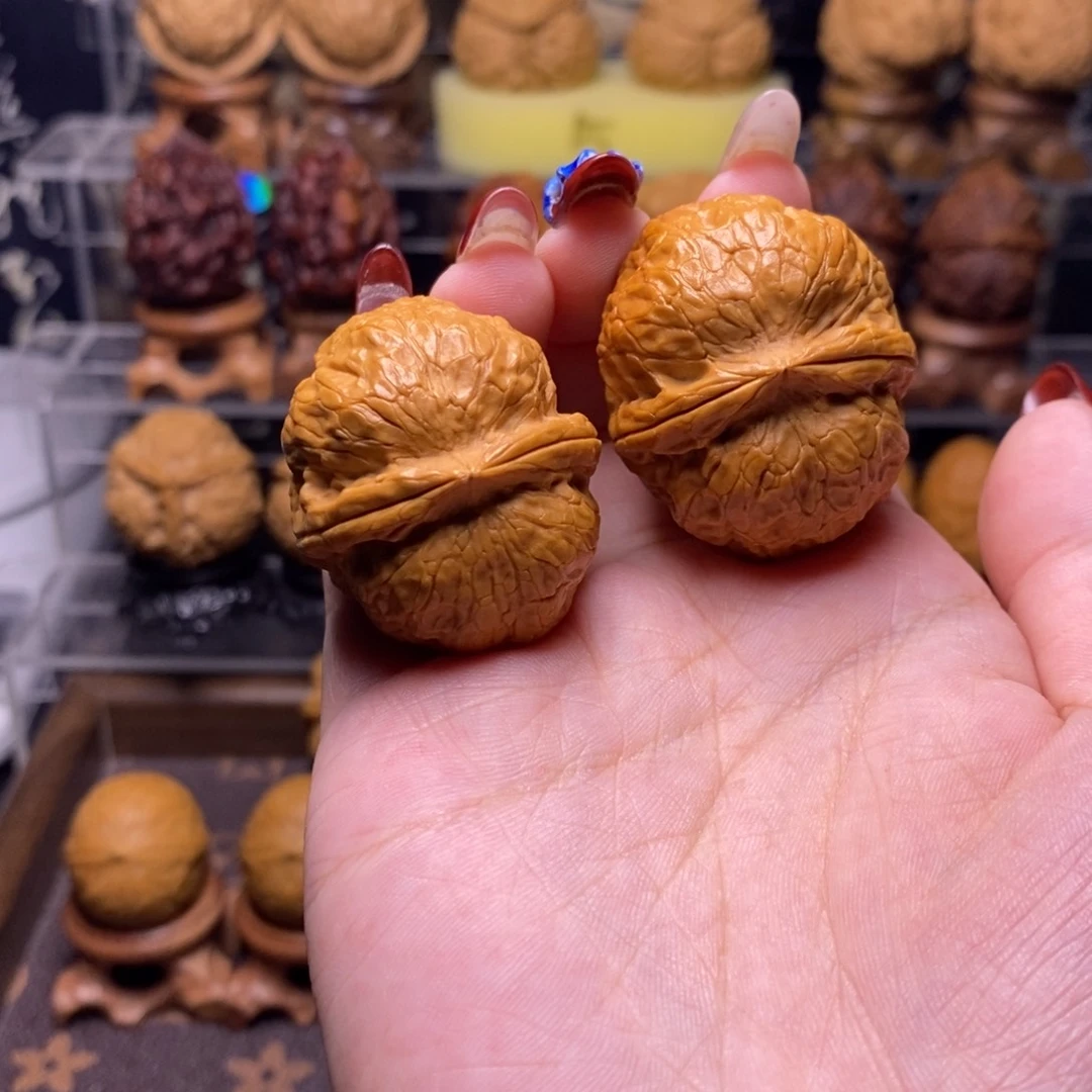 文玩核桃把件Z18粗筋钢炮37尺