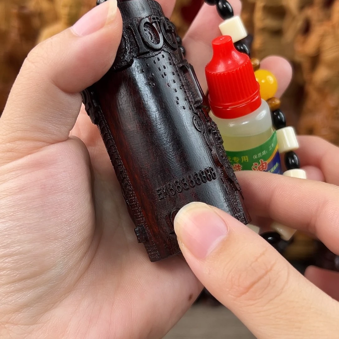 木1人紫檀木圆形手把