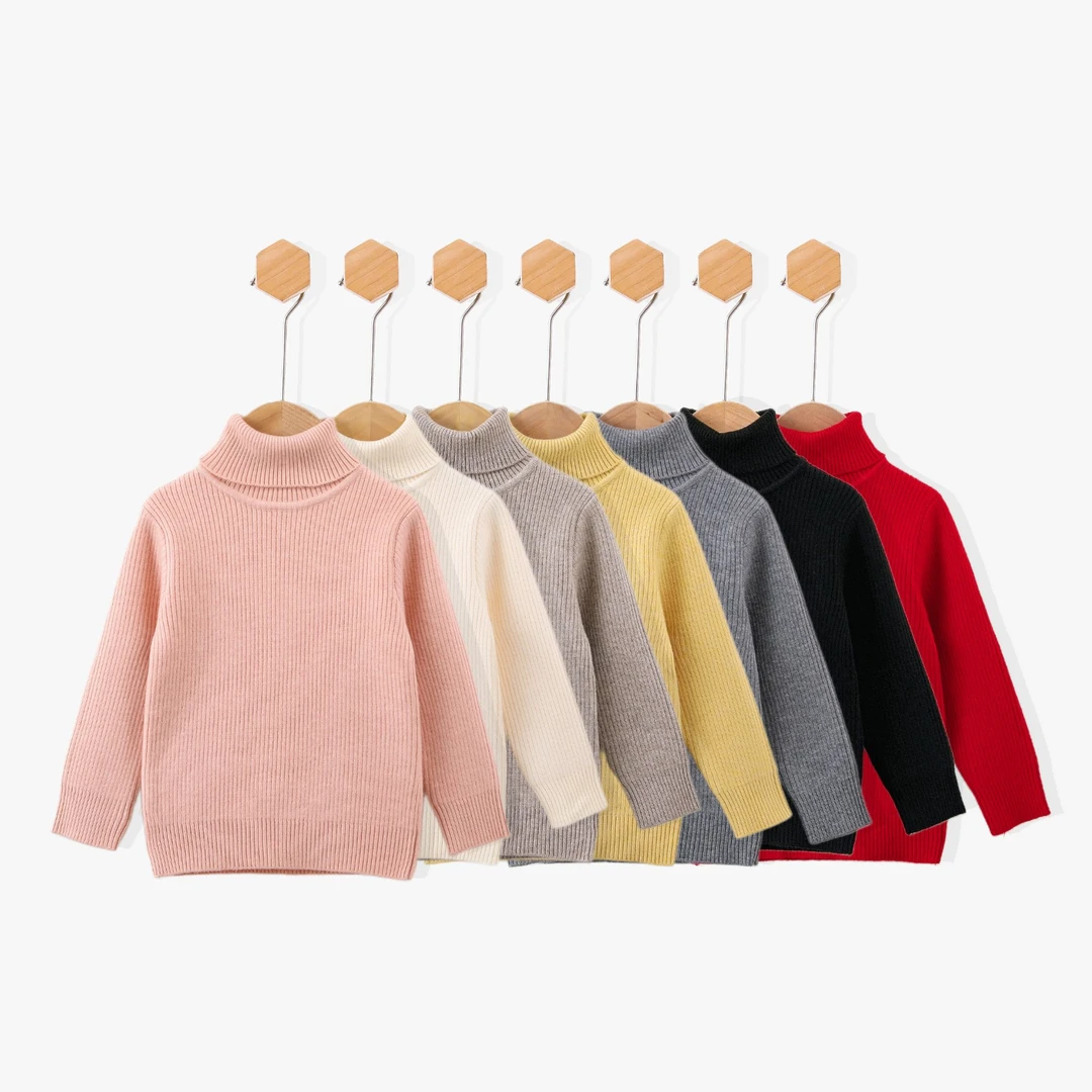 高领《清仓》儿童秋冬装针织打底衫2023年宝宝打底毛衣女童毛衣