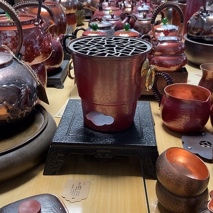 纯手工制作紫铜铜炉