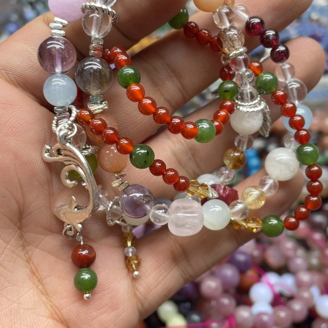 银S800镀金镶嵌颈饰紫晶