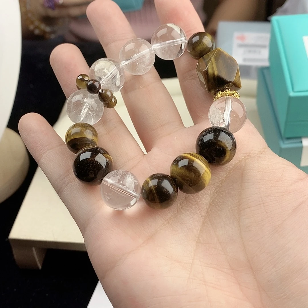 银S925镀金镶嵌手链水晶
