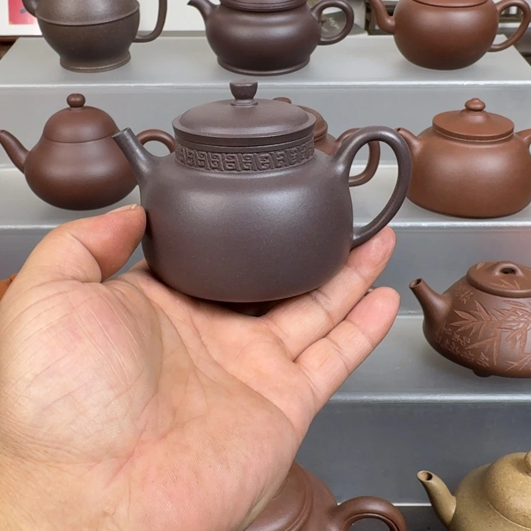 紫砂茶壶紫茄泥言心